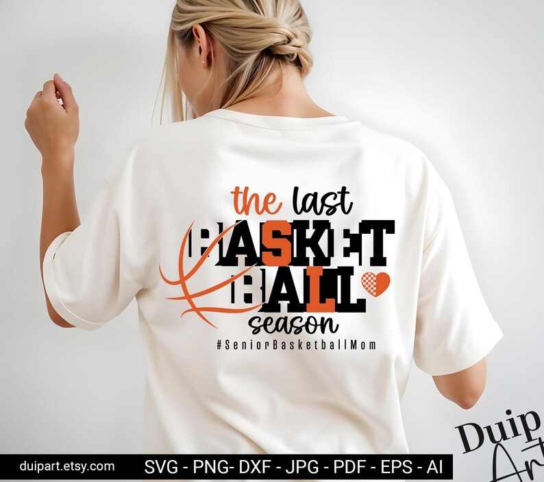 Basketball mom heart graphic on sweatshirt
