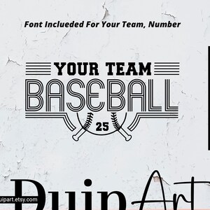 Retro-inspired baseball team SVG PNG design. Ideal for youth leagues or school sports teams looking for stylish shirts.