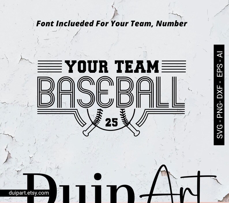 Retro-inspired baseball team SVG PNG design. Ideal for youth leagues or school sports teams looking for stylish shirts.