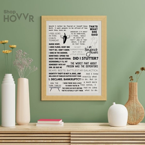 The Office Show Quotes| DIGITAL DOWNLOAD | PNG File | Downloadable Poster | Dunder Mifflin Paper Company | Michael Scott | Dwight Schrute