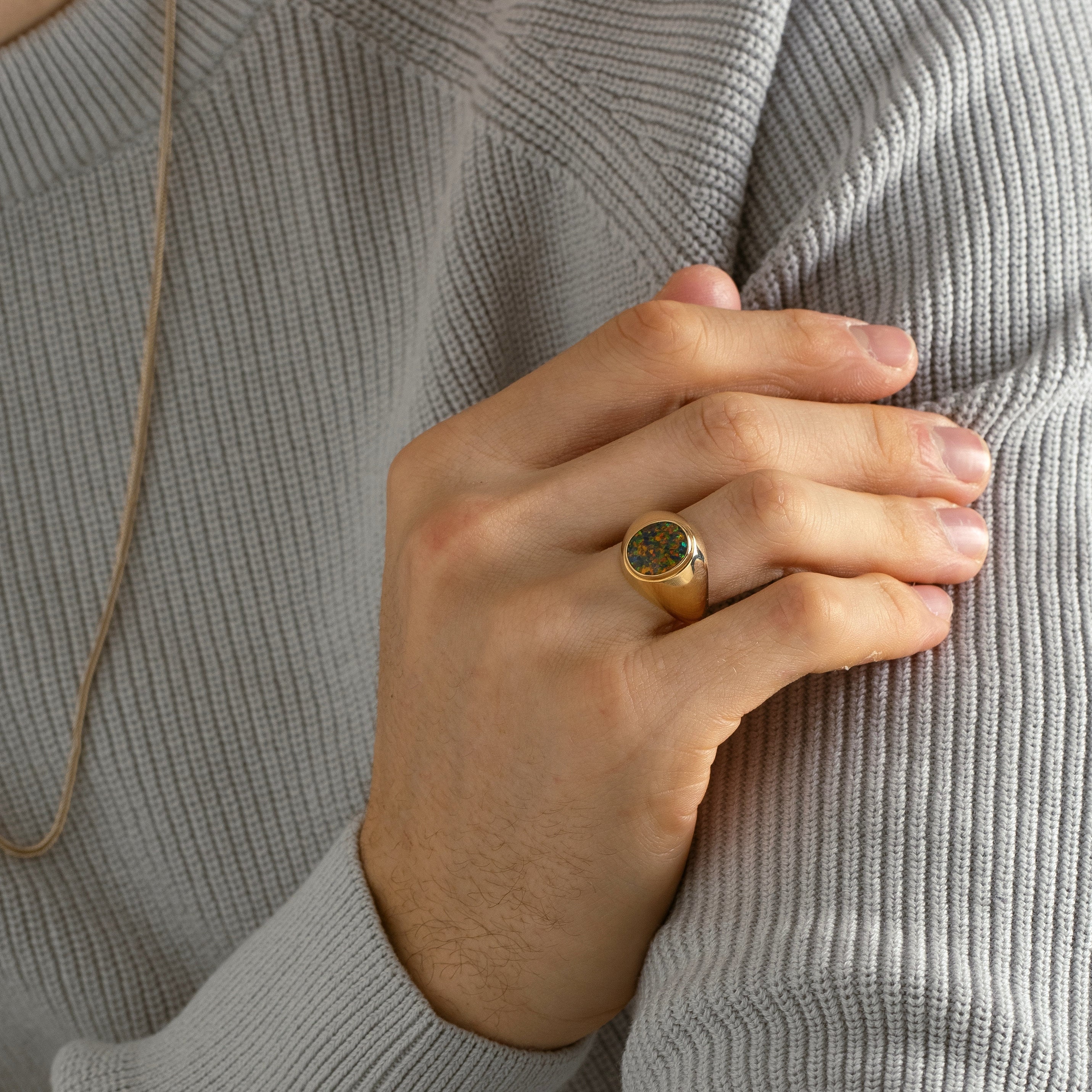 Sunni Opal Signet Ring