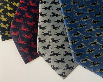 Japanese Horse Silk Tie - Multiple Colors