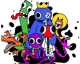Rainbow Friends SVG, Rainbow Friends PNG, Sublimation, Transfer ...