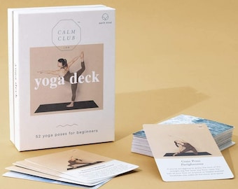 Yoga Cards  | Yoga Poses Cards | 52 Yoga and Meditation Cards with Yoga Poses | Yoga Gifts For Women | Self Care Gifts | Yoga Flashcards