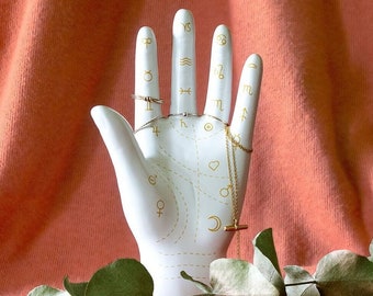 Schmuckständer | Handgemachter Ringhalter Hand | Handringhalter & Schmuckhalter | Halskette Ständer | Palmistry Hand | Schmuck Organizer