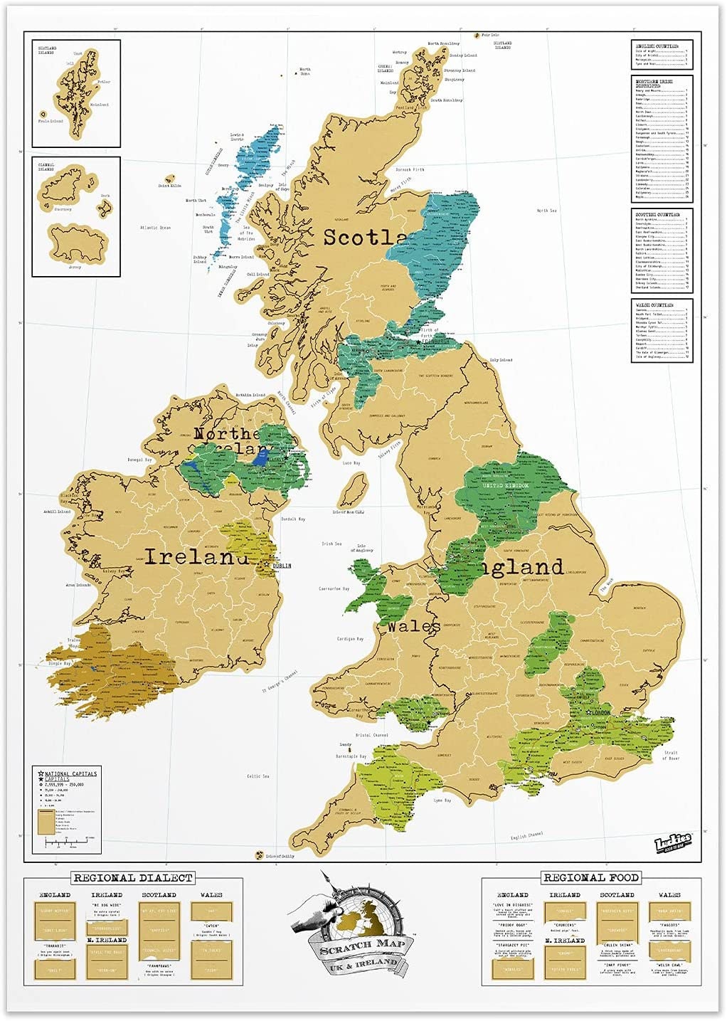 UK Scratch Map Scratch Map & Travel Map Scratch off Map Etsy UK