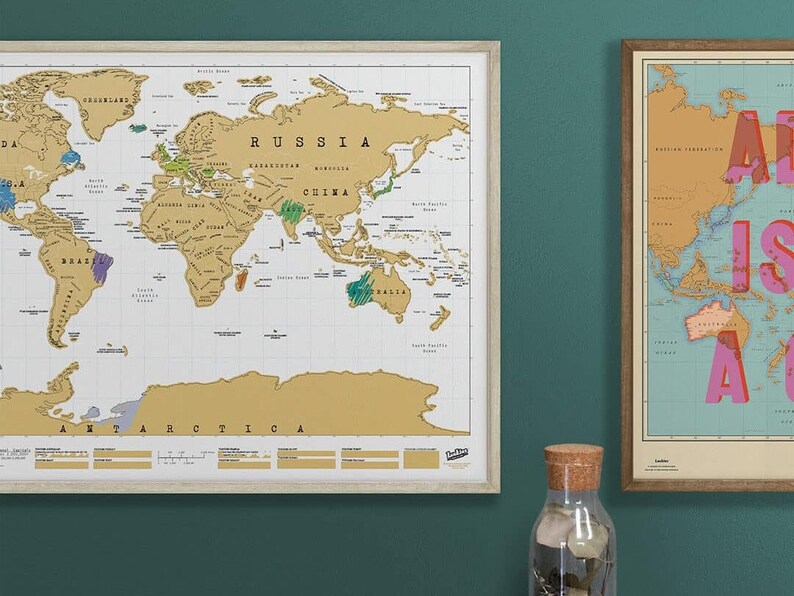 Scratch Map Original Scratch off World Map Scratch Art Etsy UK