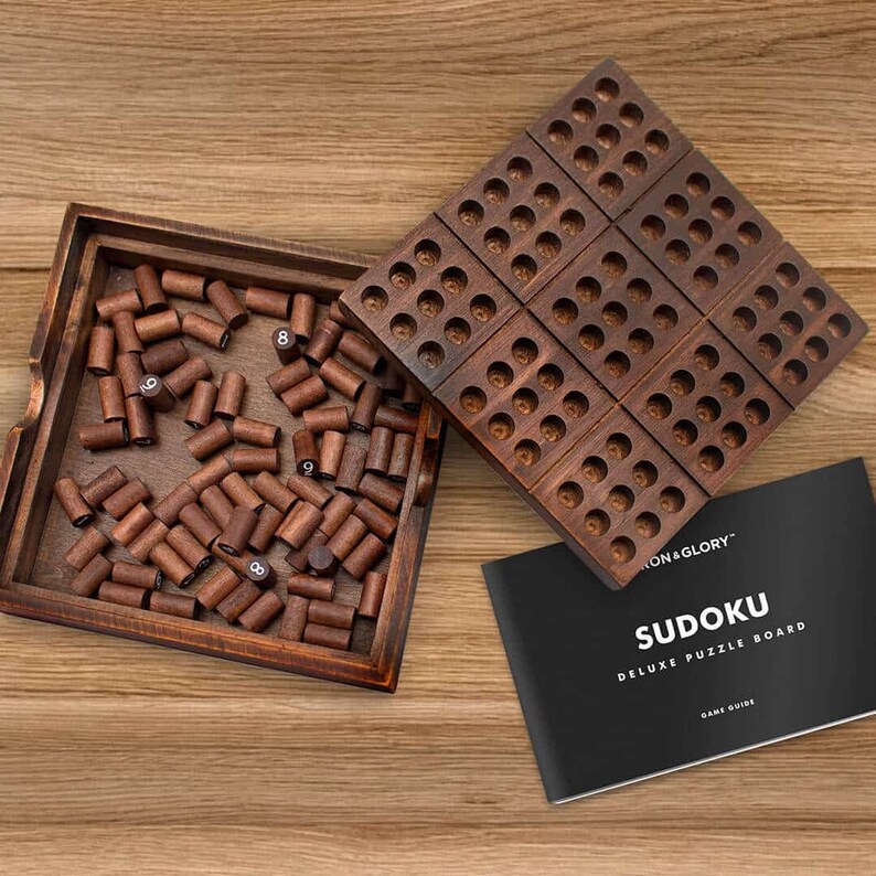 Sudoku Wooden Board Games Wooden Sudoku Board Game & Travel Etsy UK