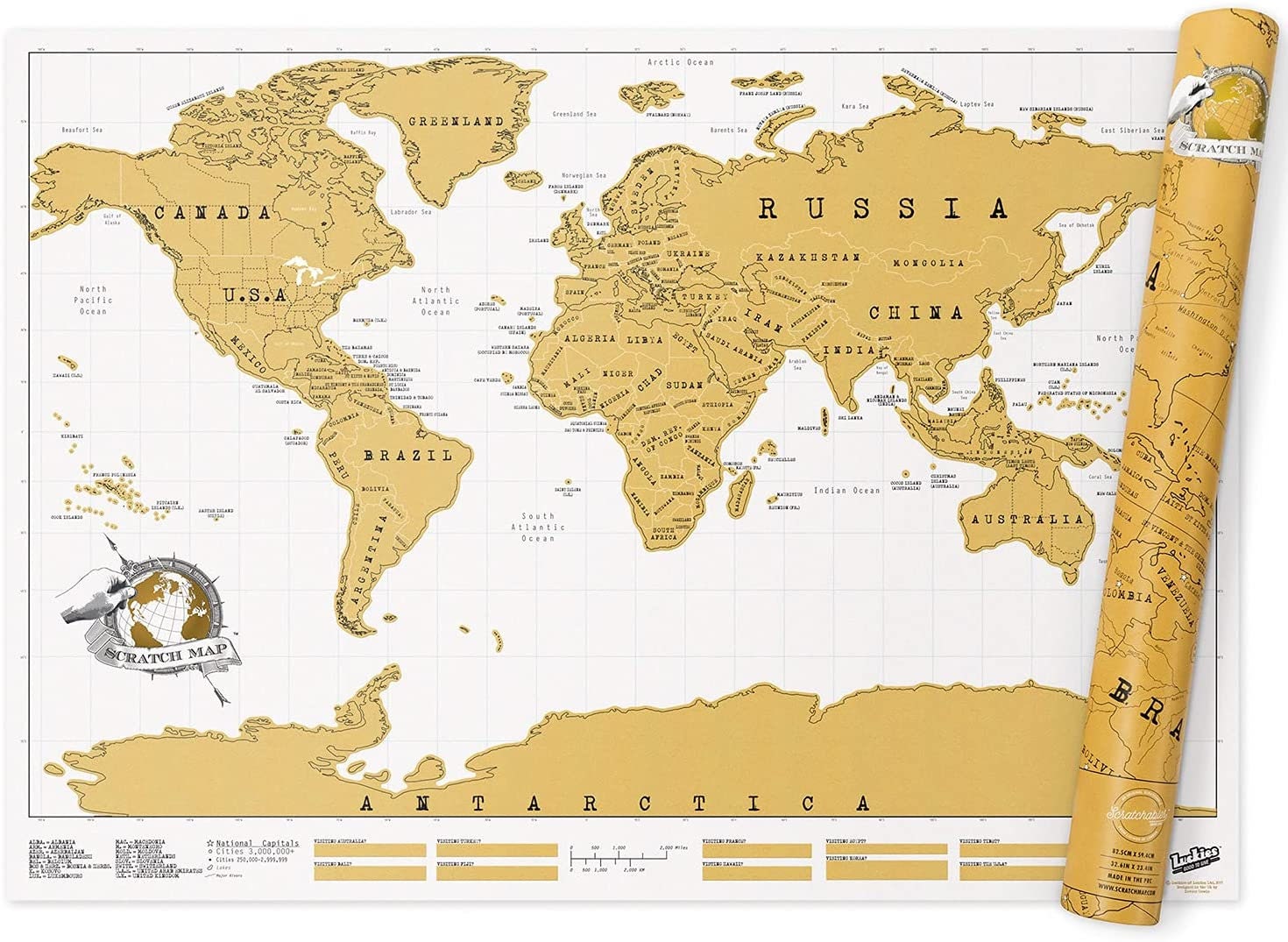 Scratch Map Original Scratch off World Map Scratch off Map Travel Map