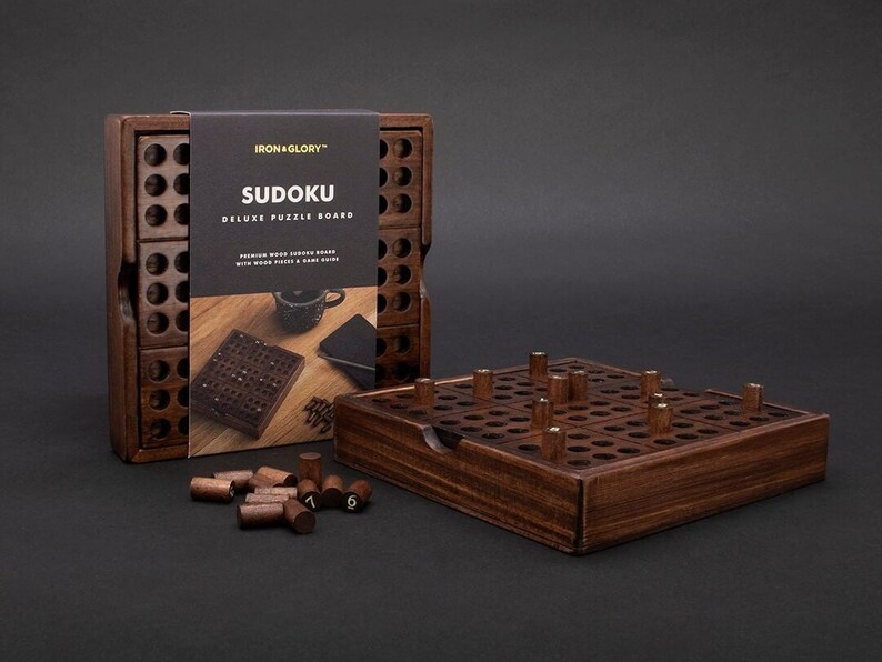 Sudoku Wooden Board Games Wooden Sudoku Board Game & Travel Etsy UK