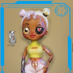 Evrim; Custom Doll, Repaint, Cyborg/futuristic, OOAK