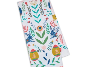 Easter Folk Garden Kitchen Dish Towel