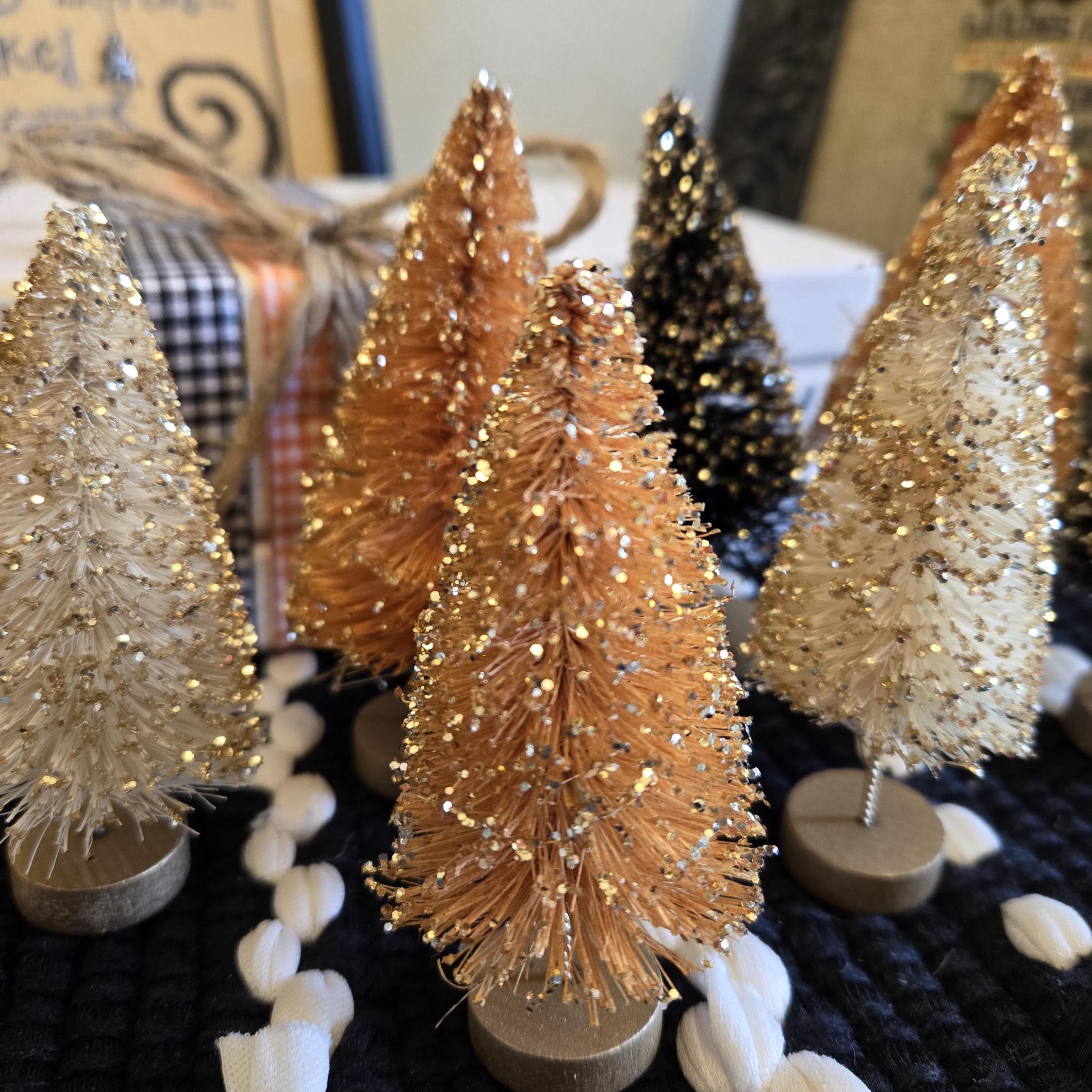 Mini Halloween Bottle Brush Trees - Set of 7 - Etsy