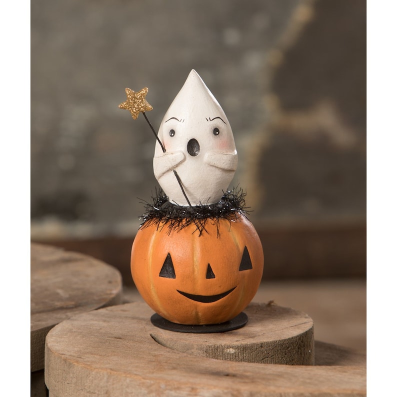 Bethany Lowe Spooked Ghost in Jack O'Lantern - Thumbnail 5
