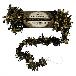 Black and Gold Tissue Paper Festooning