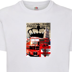 Kids - Alternative 1952 - 2022 Queens PLATINUM JUBILEE LONDON T-shirt.  100% cotton and enviroment friendly packaging.