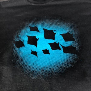 Ocean Manta Ray Night Shoal scuba diving T-Shirt. Mens, Ladies & kids all  sizes. 100% cotton.