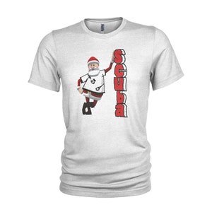 Camiseta de Natal festiva e engraçada para mergulho com Papai Noel/Pai e Natal para homens, mulheres e crianças 100% algodão.