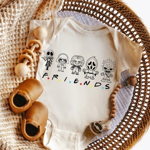 Friends Halloween Onesie, Horror Movie Killers T-shirt, Horror Movie Onesie, Halloween Family Shirt, Scary Tee, Friends Onesie, Scary Onesie