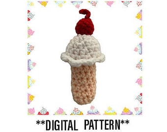 PATTERN: Crochet Ice Cream Holder/Pouch/Bag/Necklace