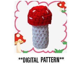 PATTERN: Crochet Mushroom Holder/Pouch/Bag/Necklace