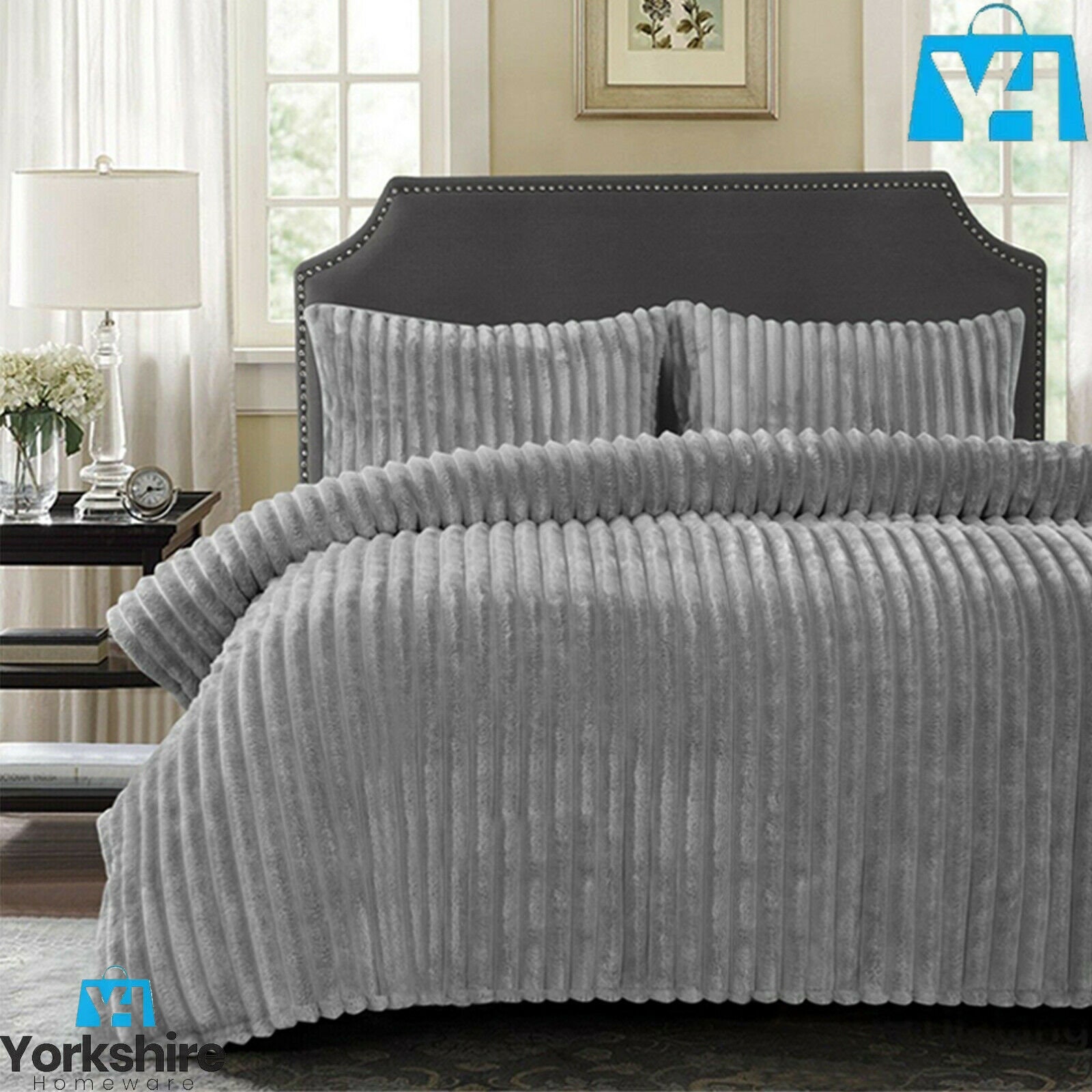 Hand Made Chunky Rib Duvet Cover Set Quilt Pillow Case Etsy