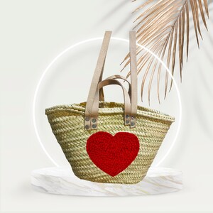 Heart Design Straw Bag