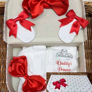 Daddys Princess Newborn baby homecoming set, any name or text or character Personalised gift image 2