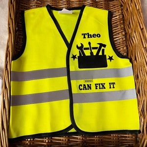 Hi Vis baby jackets any design, any name, any profession Personalised gifts baby girl or boy