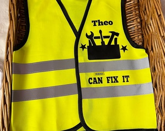 Hi Vis baby jackets any design, any name, any profession Personalised gifts baby girl or boy