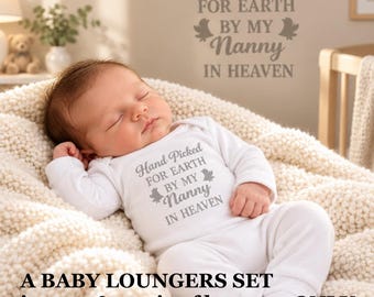Newborn FULL SET Romper hat mitts. Or Baby Loungers set. EXTRAS add a blanket or suitcase Or elephant or gift box 2nd pic is original