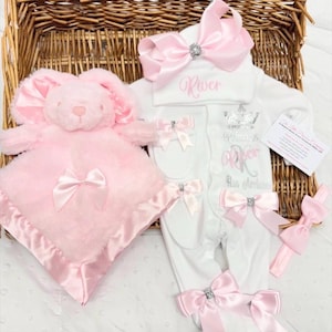 Ensemble doudou nouveau-né bonnet de bal des fêtes de fin d'année bandeau pyjama/gants pour bébé