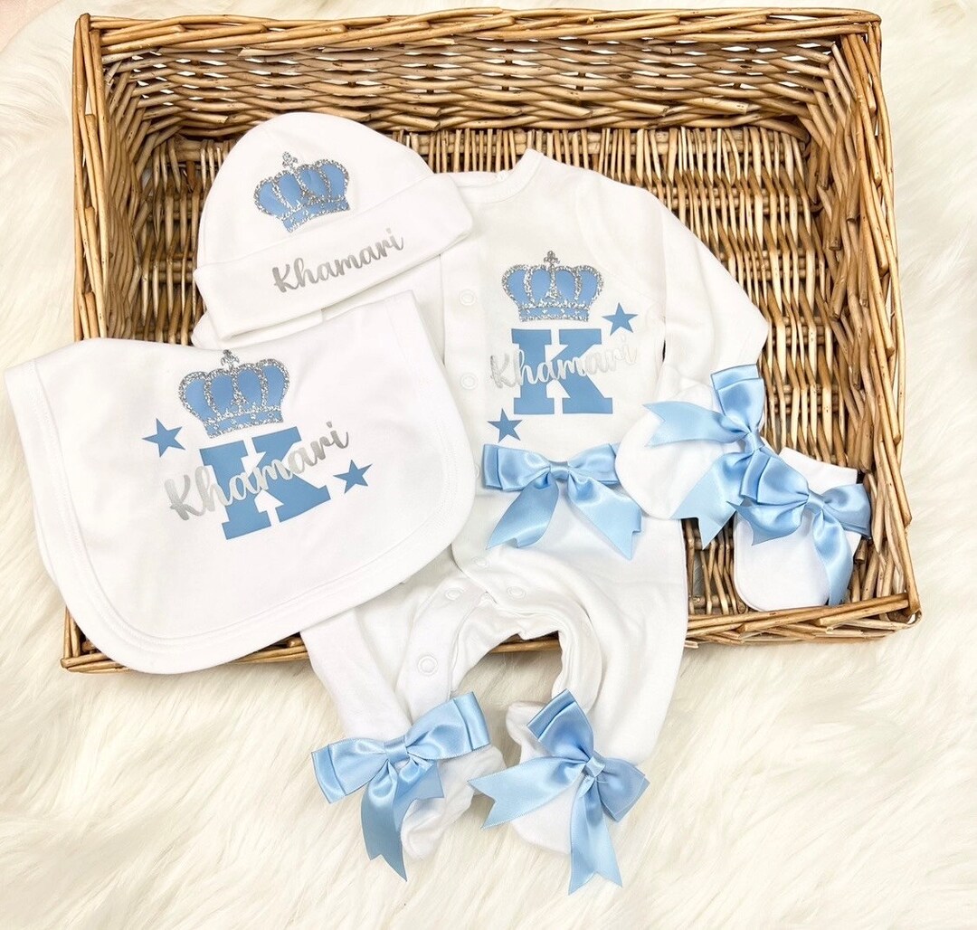 Newborn Baby Sleepsuit Hat Bib Scratch Mitts Baby Girl or Boys Etsy