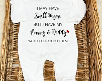 I may have small fingers, but I have my mummy, daddy, auntie, nanny, grandad, uncle, family any person Romper