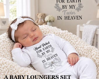 Newborn Full set sleepsuit hat booties. Or Baby Loungers set. EXTRA add blanket or teddy or keepsake suitcase or gift box 2nd pic original
