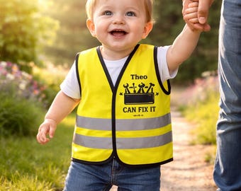 Hi Vis baby jackets any design, any name, any profession Personalised gifts baby girl or boy ADD your child’s name