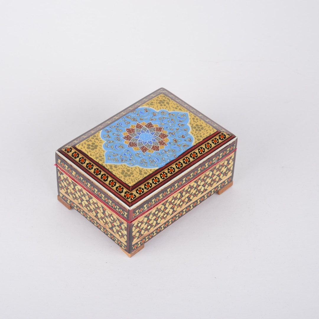 Handmade Inlaid Box Orient Wooden Khatam Jewellery/ring Gift Etsy Canada