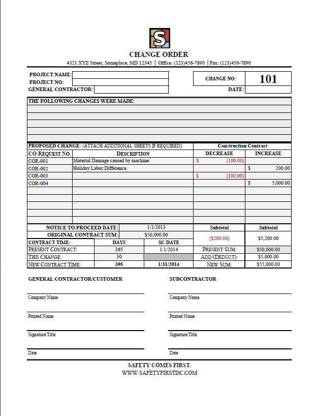 Construction Change Order Sample Etsy construction-change-order-sample-etsy