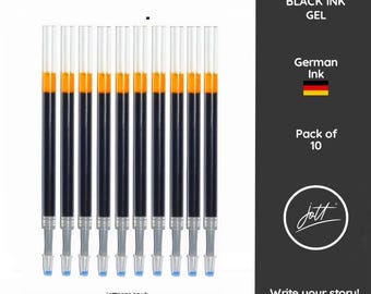G2-kompatible Gelstiftminen, 10er-Pack – Schwarze Tinte