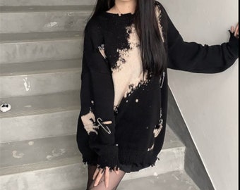 Ripped Sweater - Etsy Australia