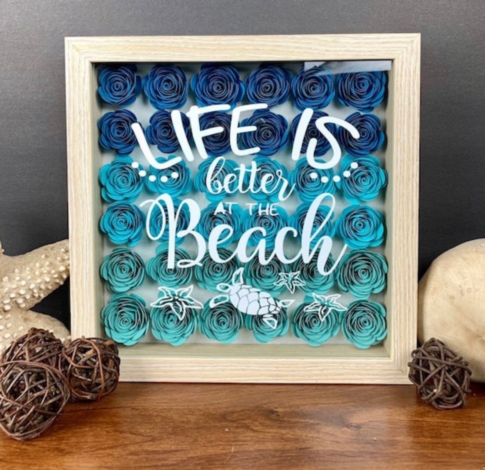 Beach Shadow Box, Beach Decorations, Shadow Box, Beach Home Decor