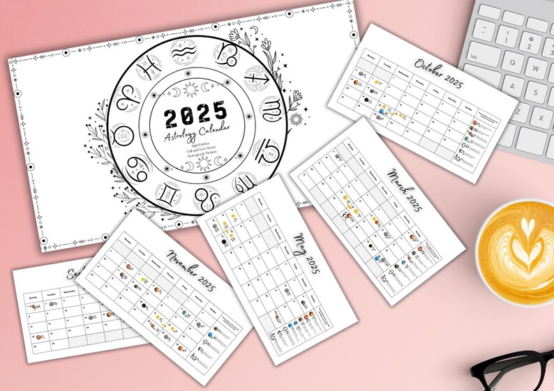 2025 Astrology Calendar With Changing Signs Date Tracker