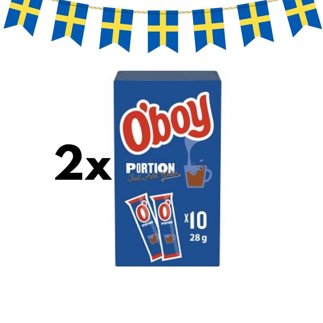 Swedish Chocolate Milk Drink Mix, 2xOboy package, 20 Portion bags to mix.