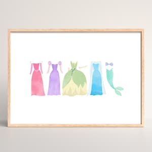 Custom Princess Nursery Print | Baby Girl Nursery | Little Girl Room Theme | Elegant Princess Decor | Classic Princess Art