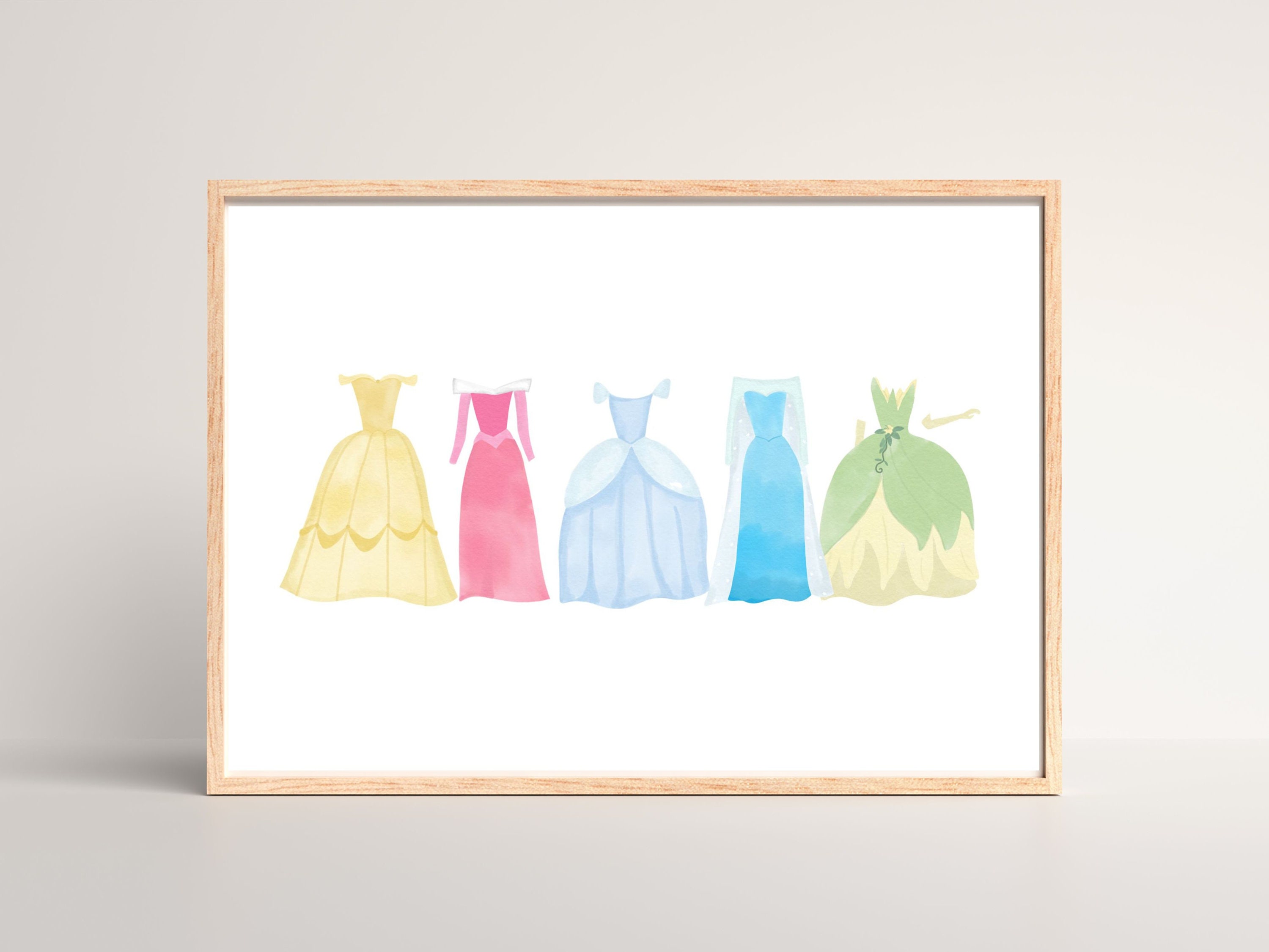 Custom Watercolor Princess Nursery Print | Baby Girl Nursery | Little Girl Room Theme | Princess Art