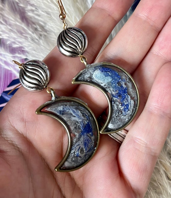 Resin earrings etsy sale