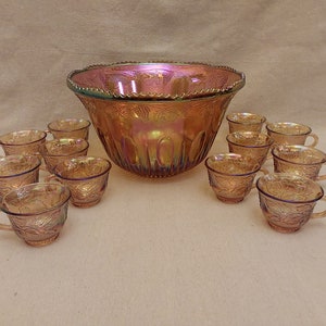Indiana Glass Co. Punch Bowl Set