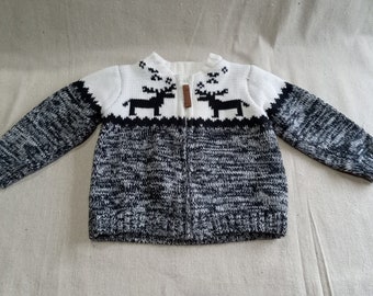 Carter, Mr.Moose infant sweater, 6mo.