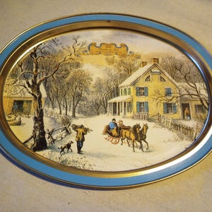 Currier & Ives American Homestead Winter, Tray