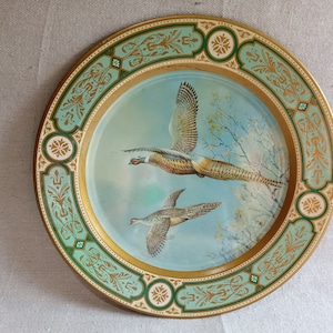 Vintage Tin Litho, Baretware, Pheasant & Hen